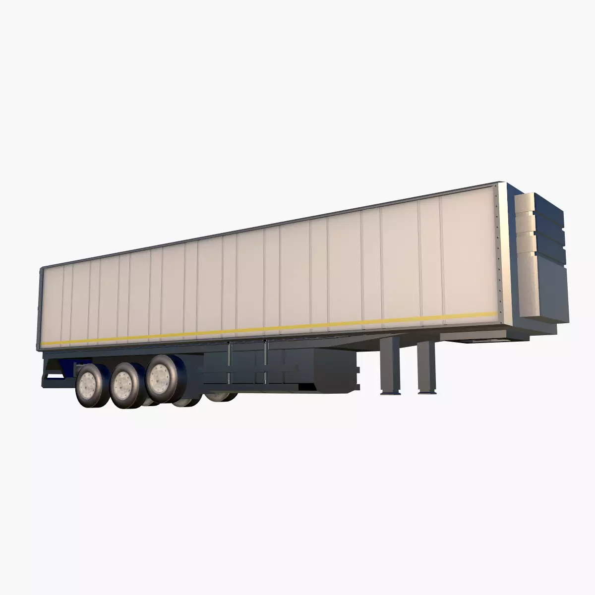 Refrigerator semi trailer Low-poly 3D model