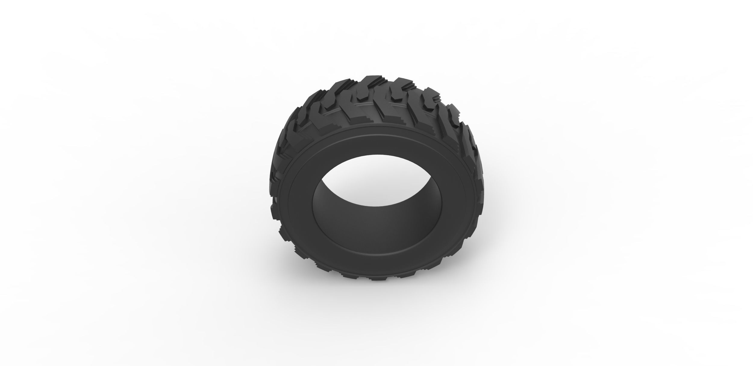 Heavy equipment tire Scale 1 to 25 3D print model_5