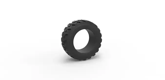 Heavy equipment tire Scale 1 to 25 3D print model