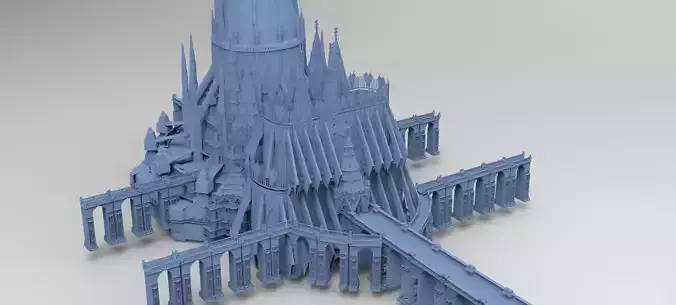 Angelic Cathedral Palace Baroque gothic 4  3D model