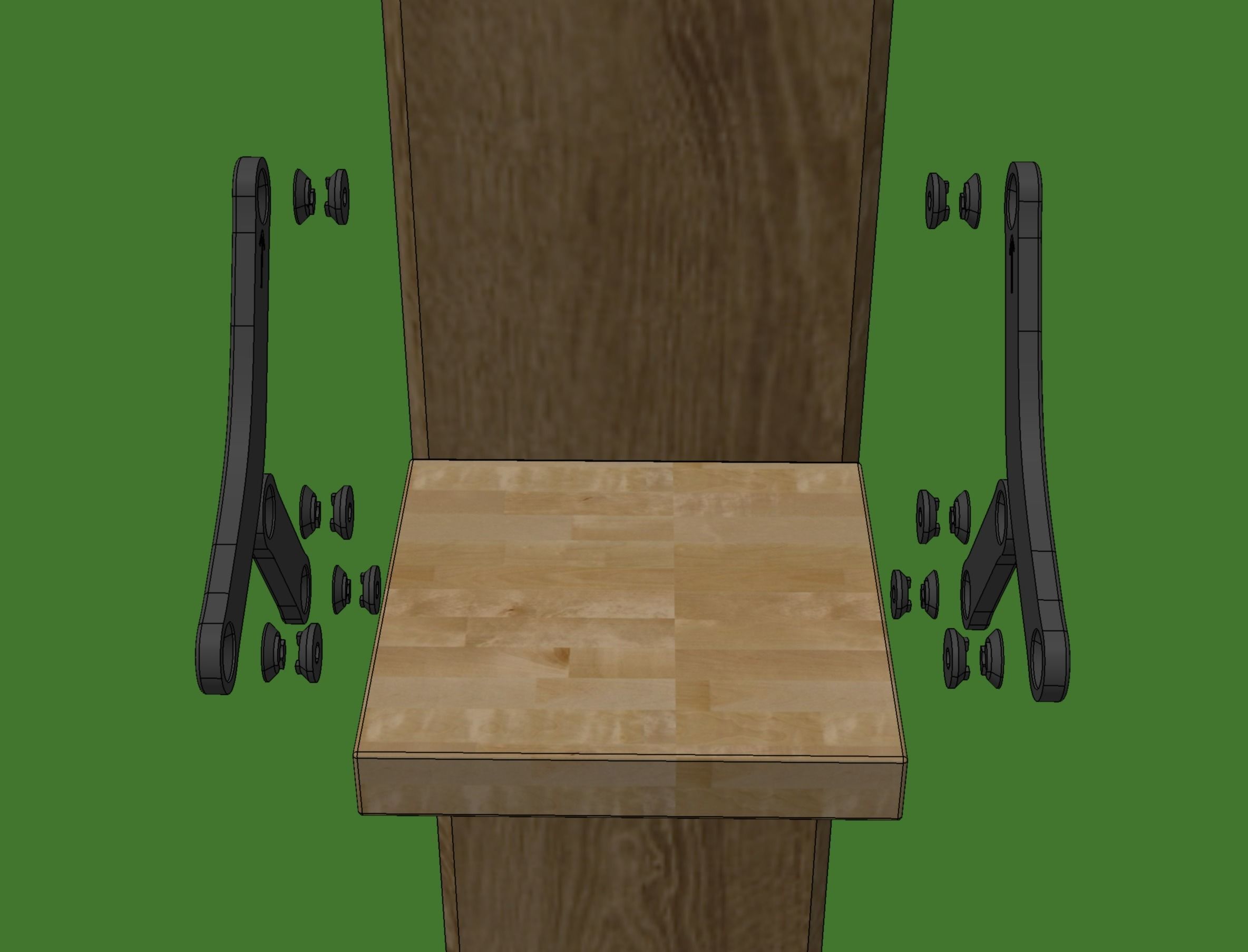 Foldable drink table 3D print model_10