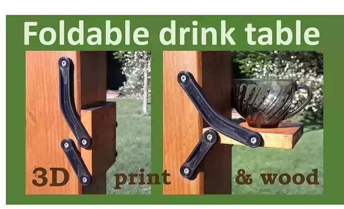 Foldable drink table