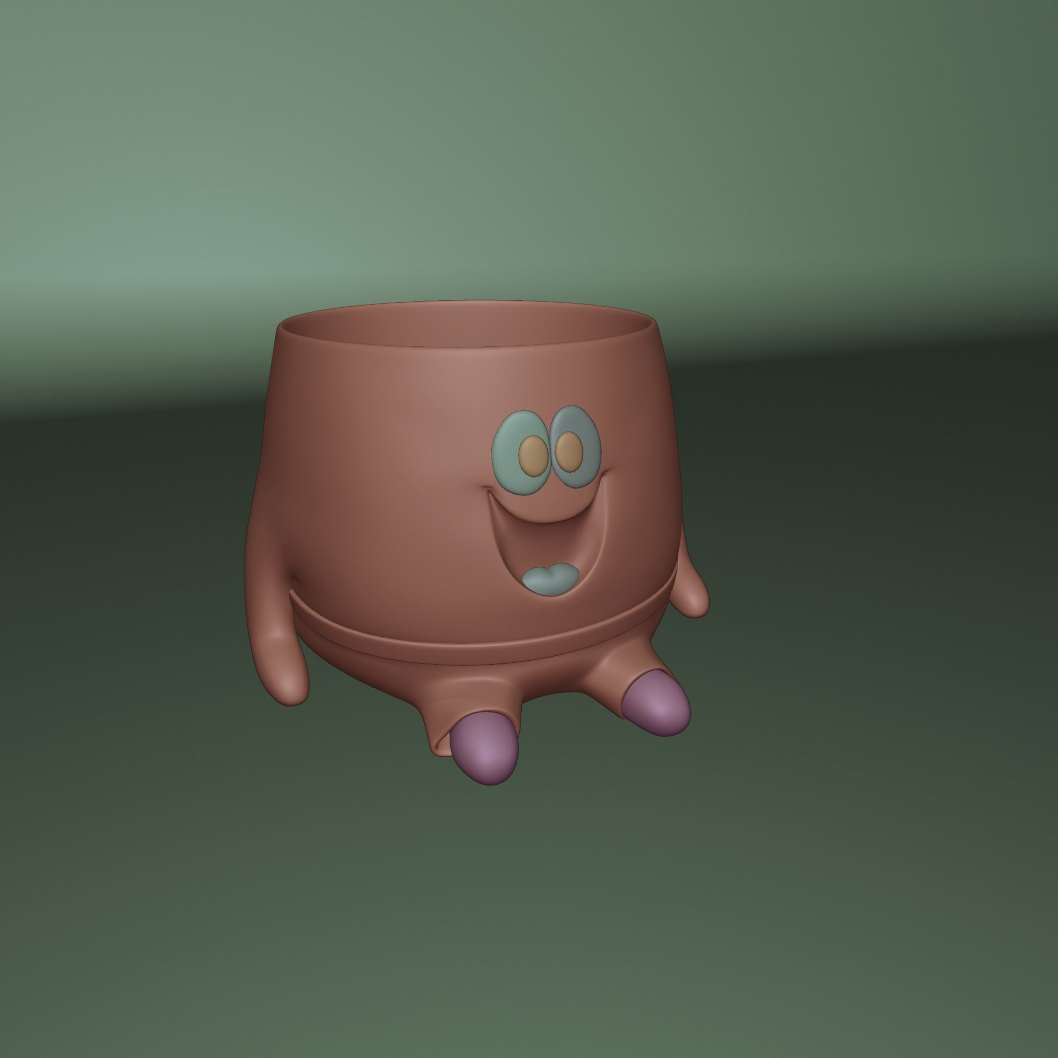 Smile Face Plant 3D print model_2