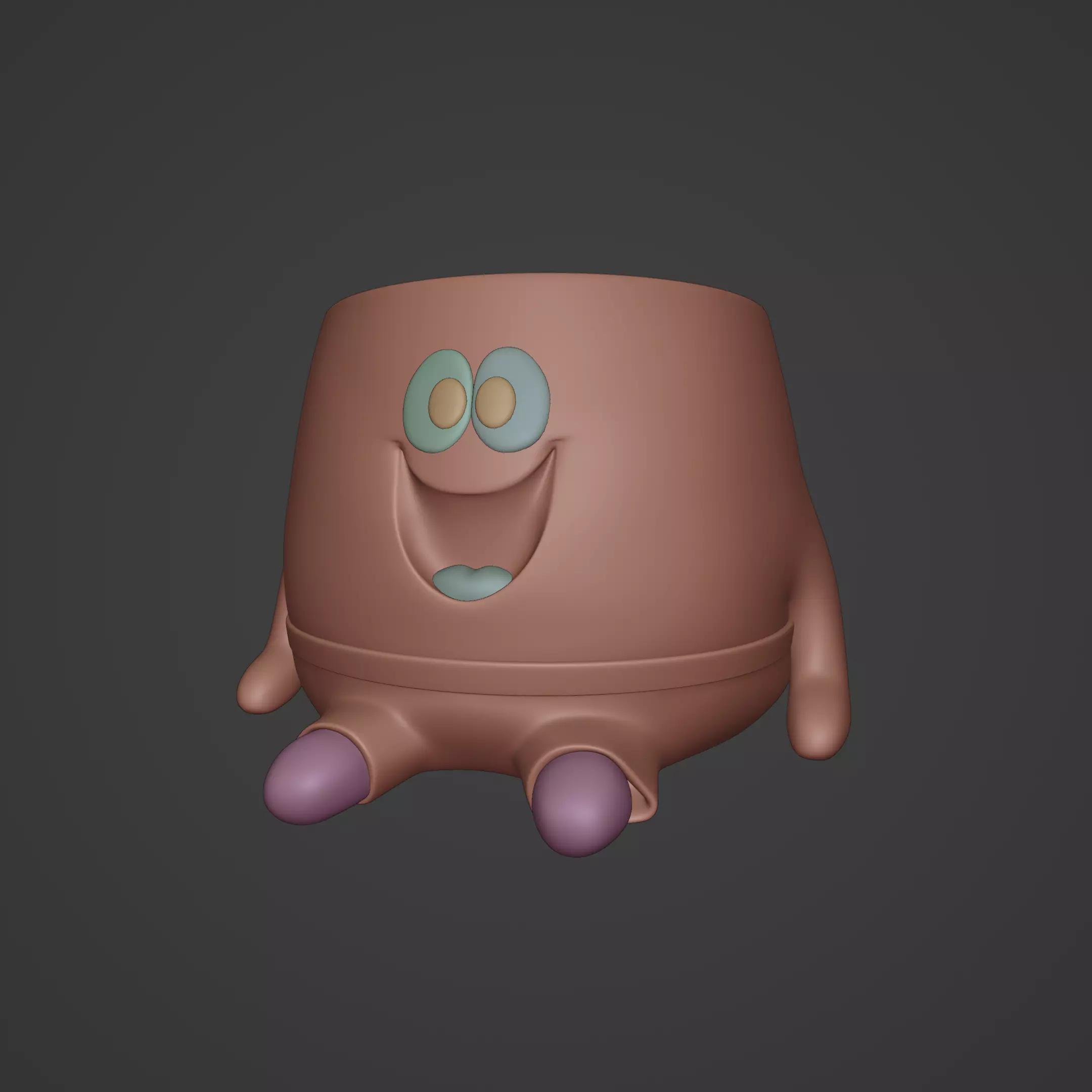 Smile Face Plant 3D print model_0