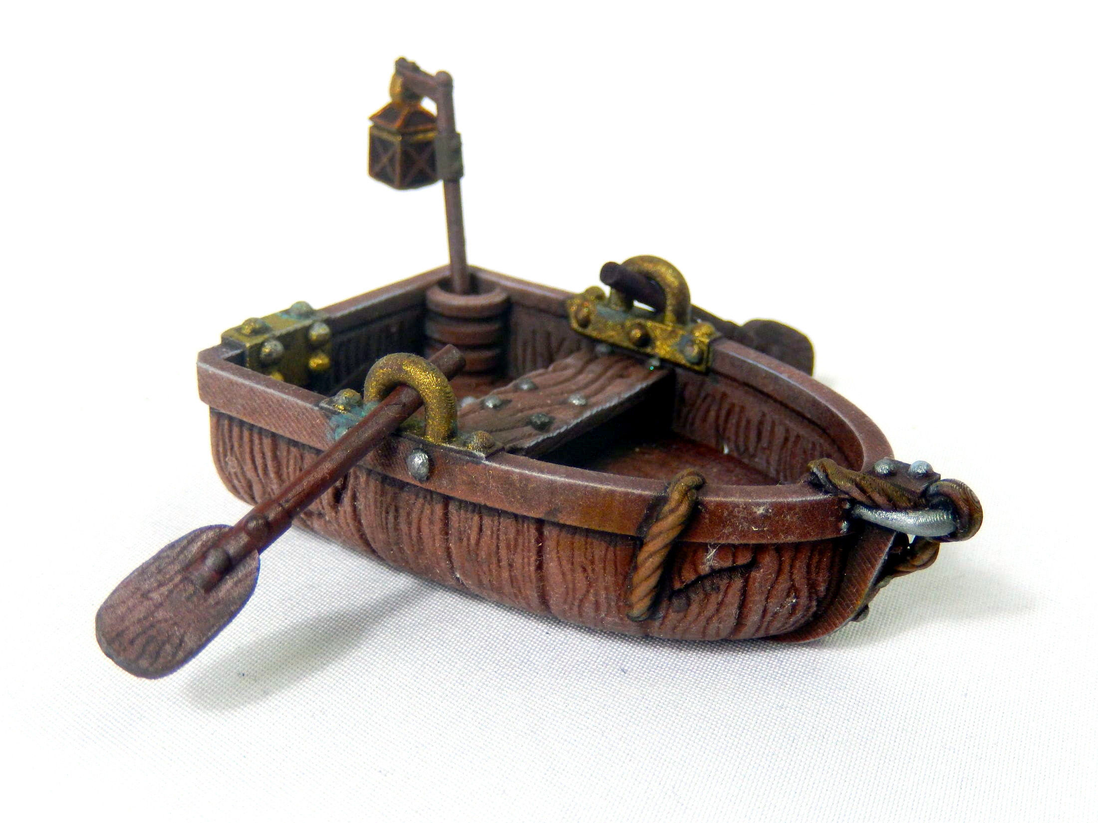 Boat With Sails And Row Boat Pack 3D print model_3