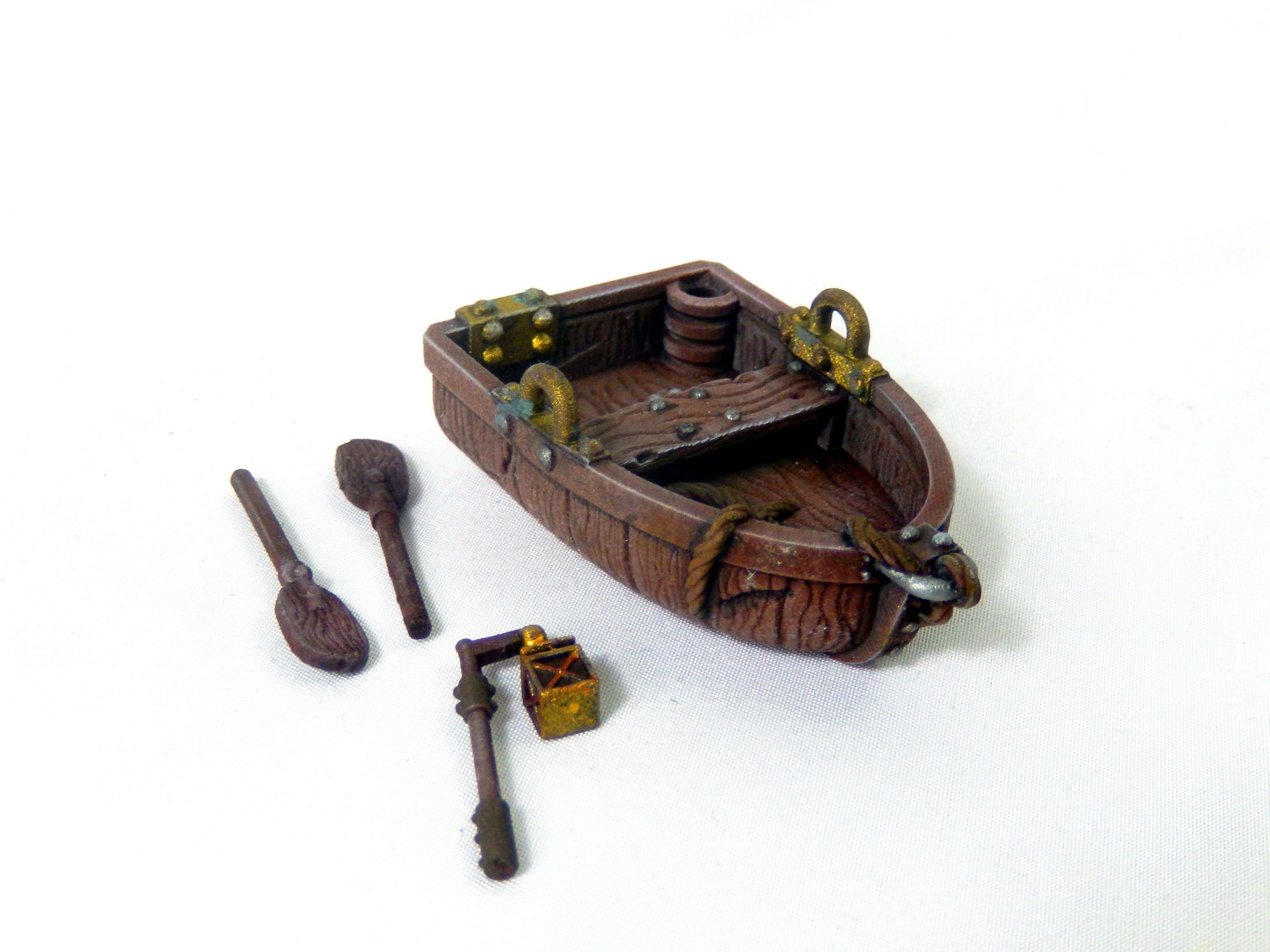 Boat With Sails And Row Boat Pack 3D print model_8