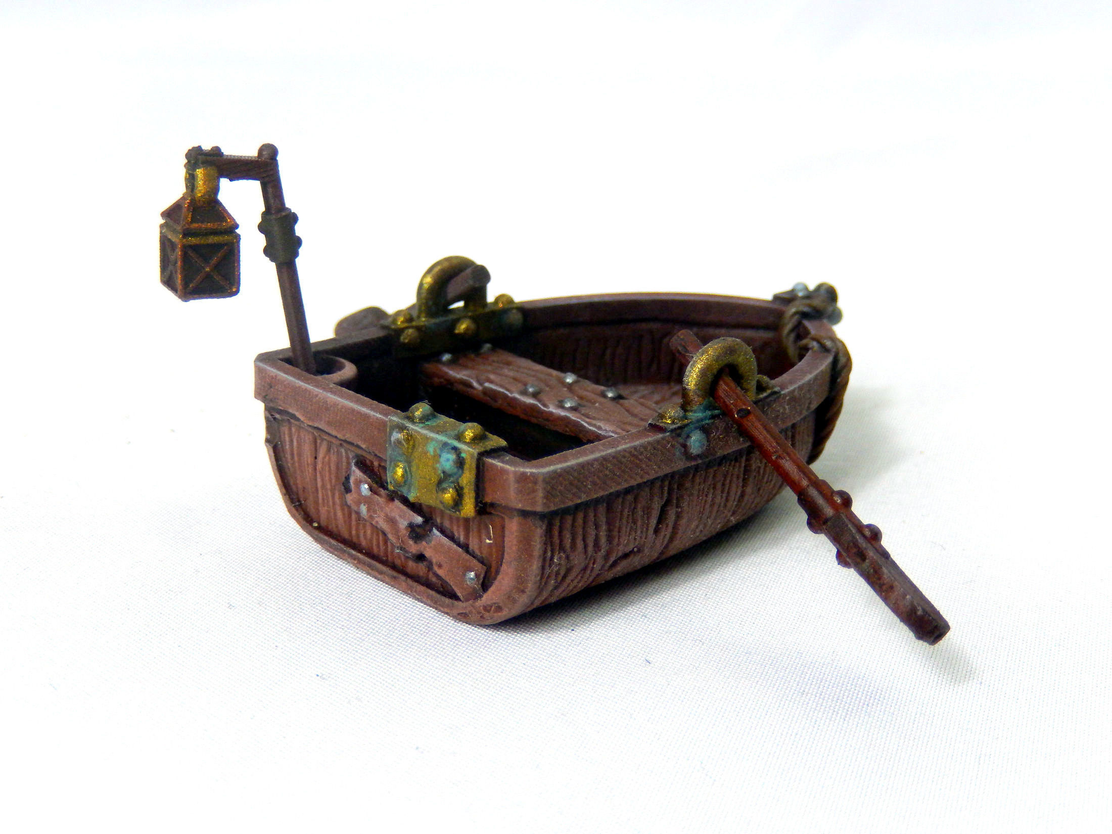 Boat With Sails And Row Boat Pack 3D print model_2