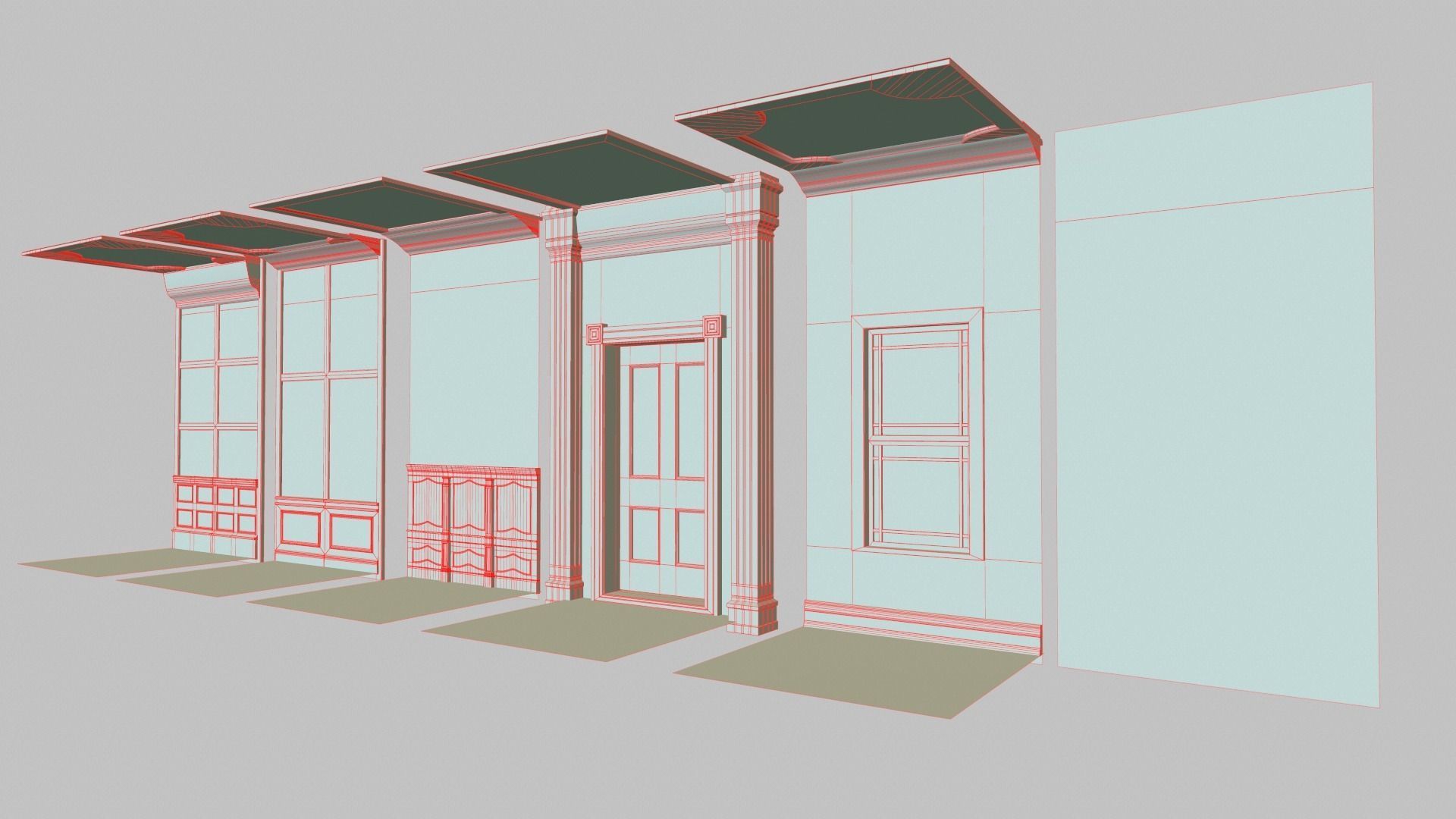 Modular House Interior Low-poly 3D model_10