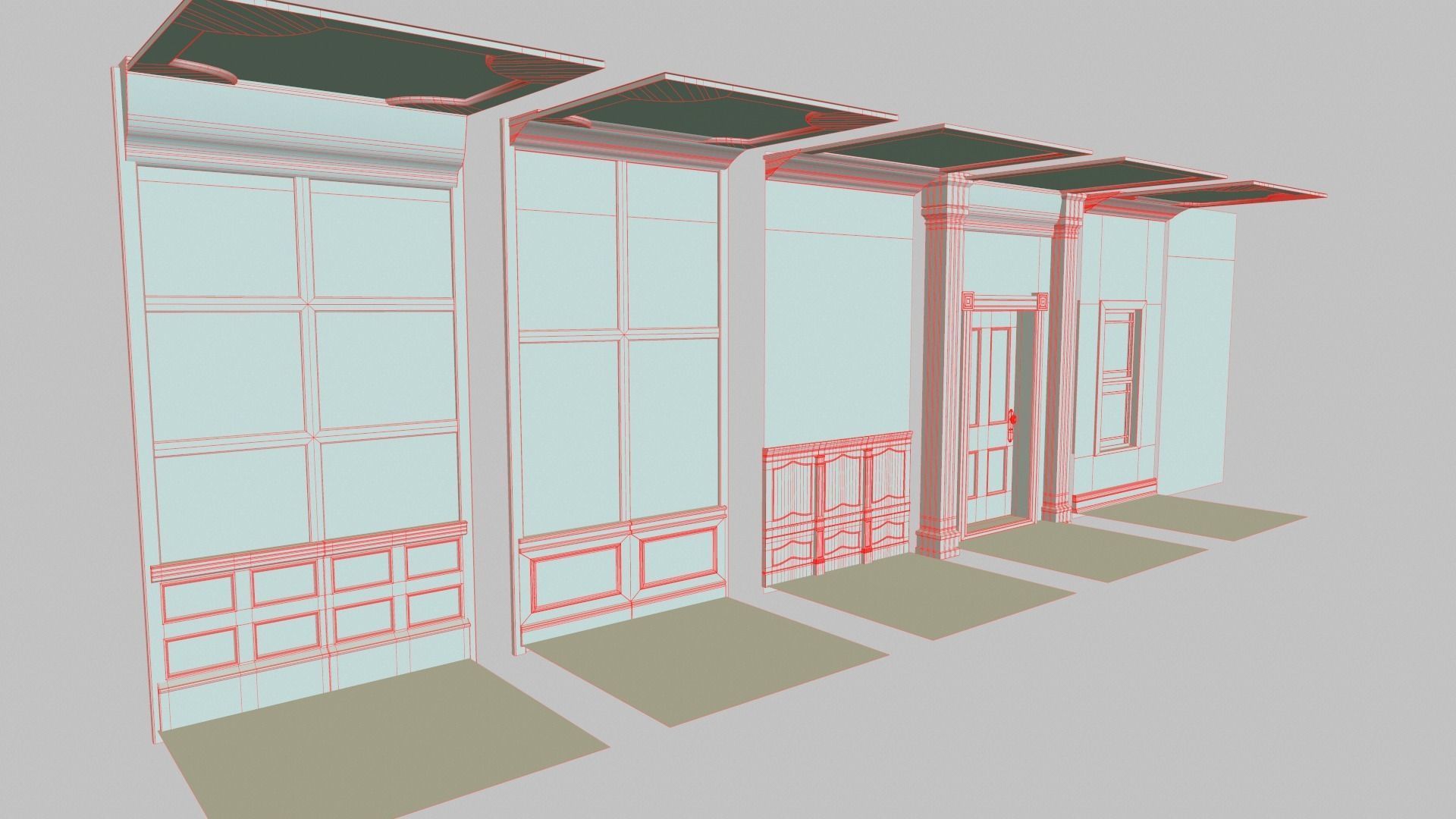 Modular House Interior Low-poly 3D model_11