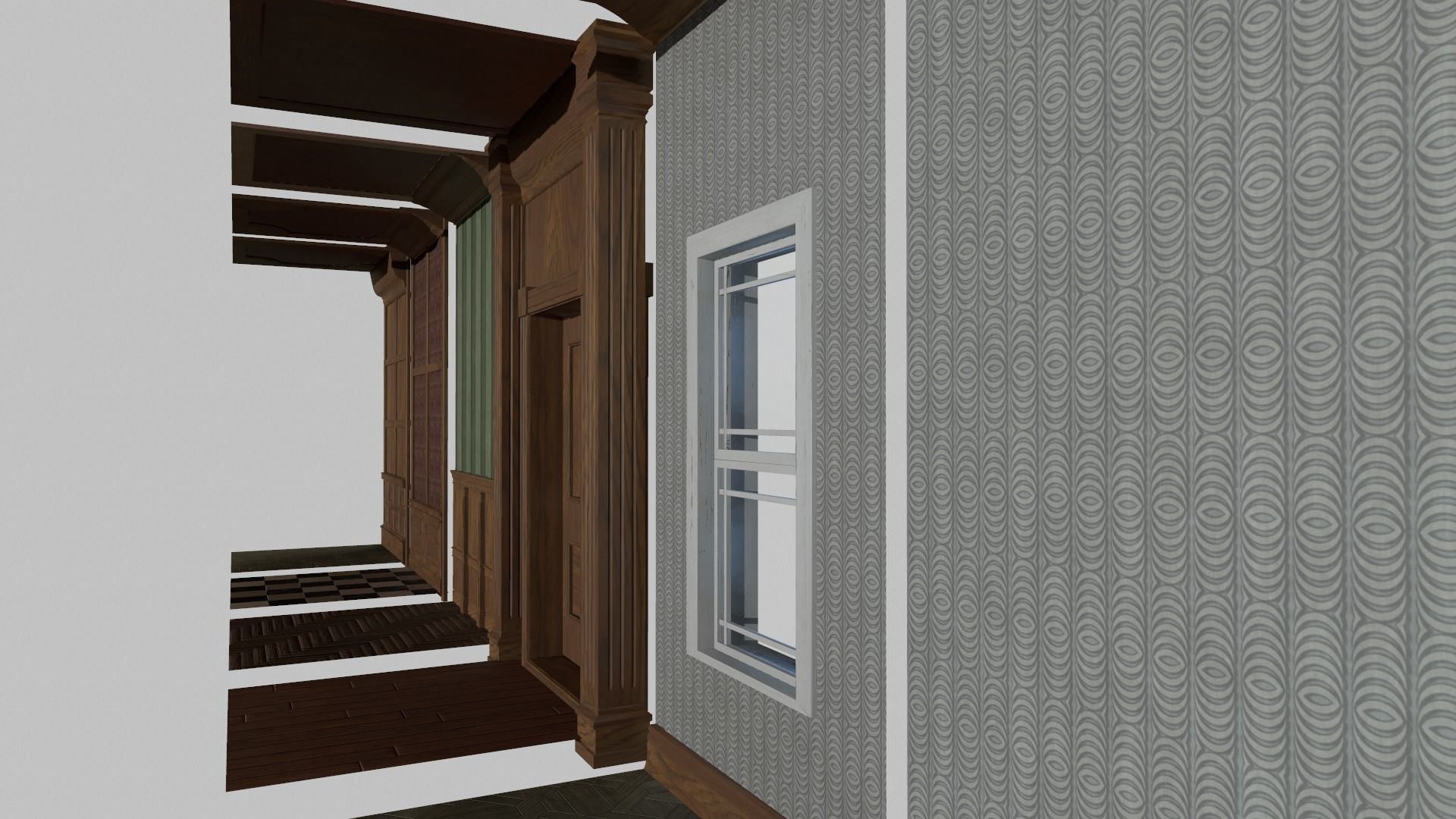 Modular House Interior Low-poly 3D model_8