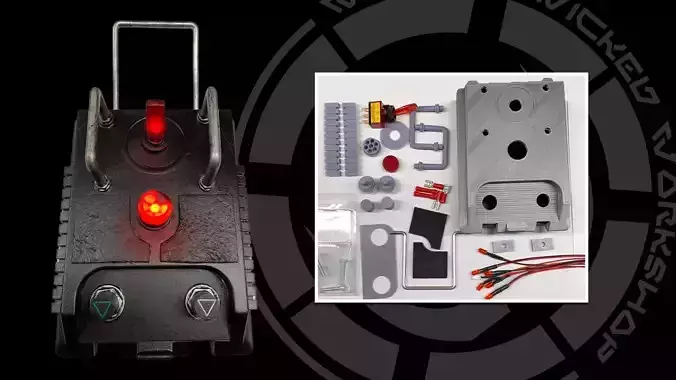 Mandalorian Cobb Vanth Krayt Dragon Fake Detonator Kit Prop STL 3D print model