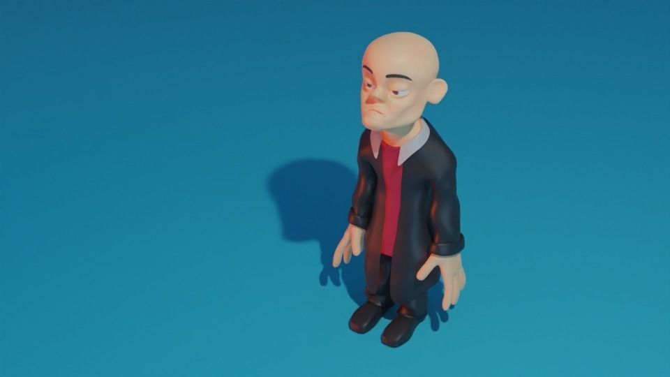 Character animated Low-poly 3D model_3