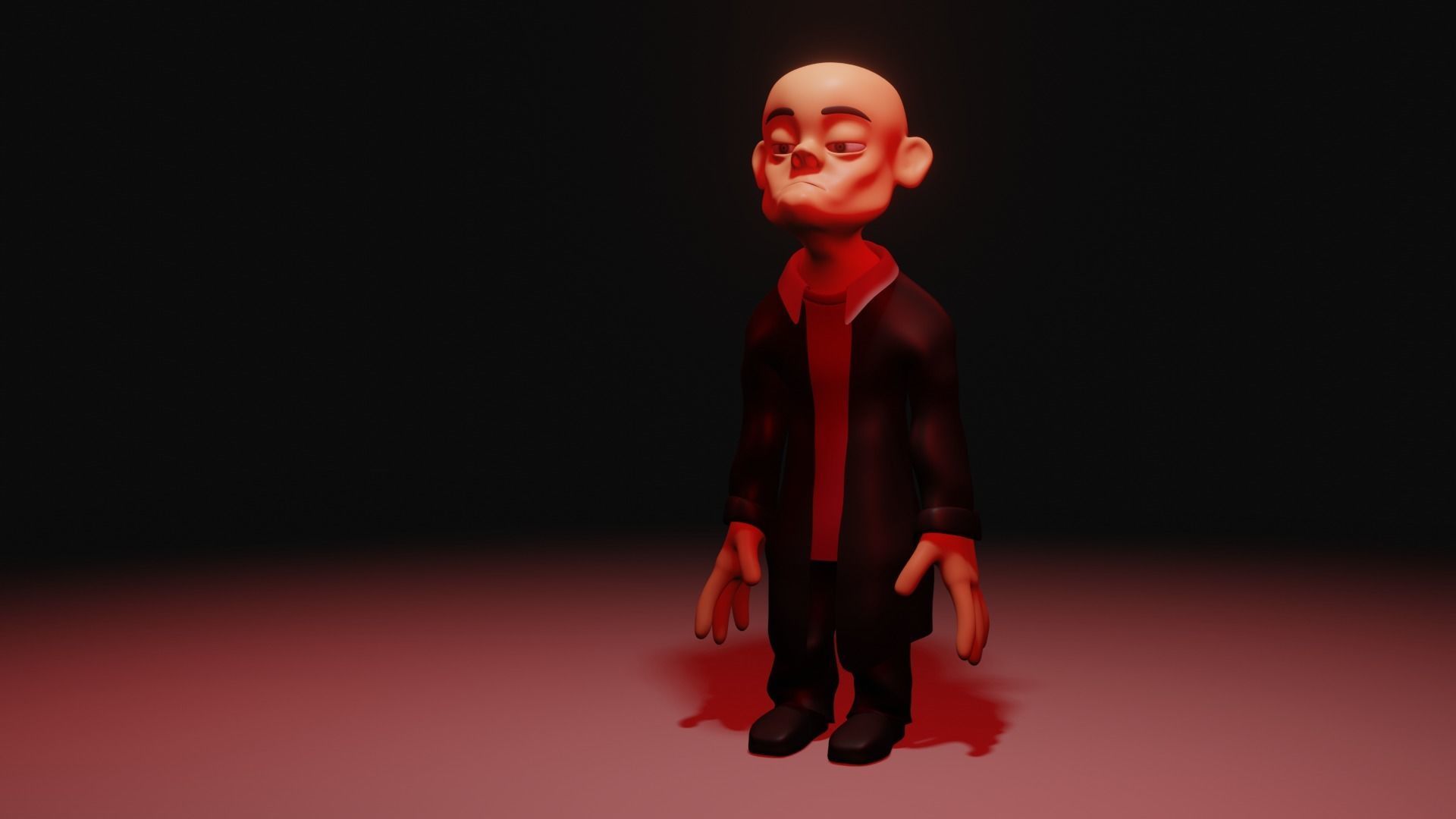 Character animated Low-poly 3D model_4