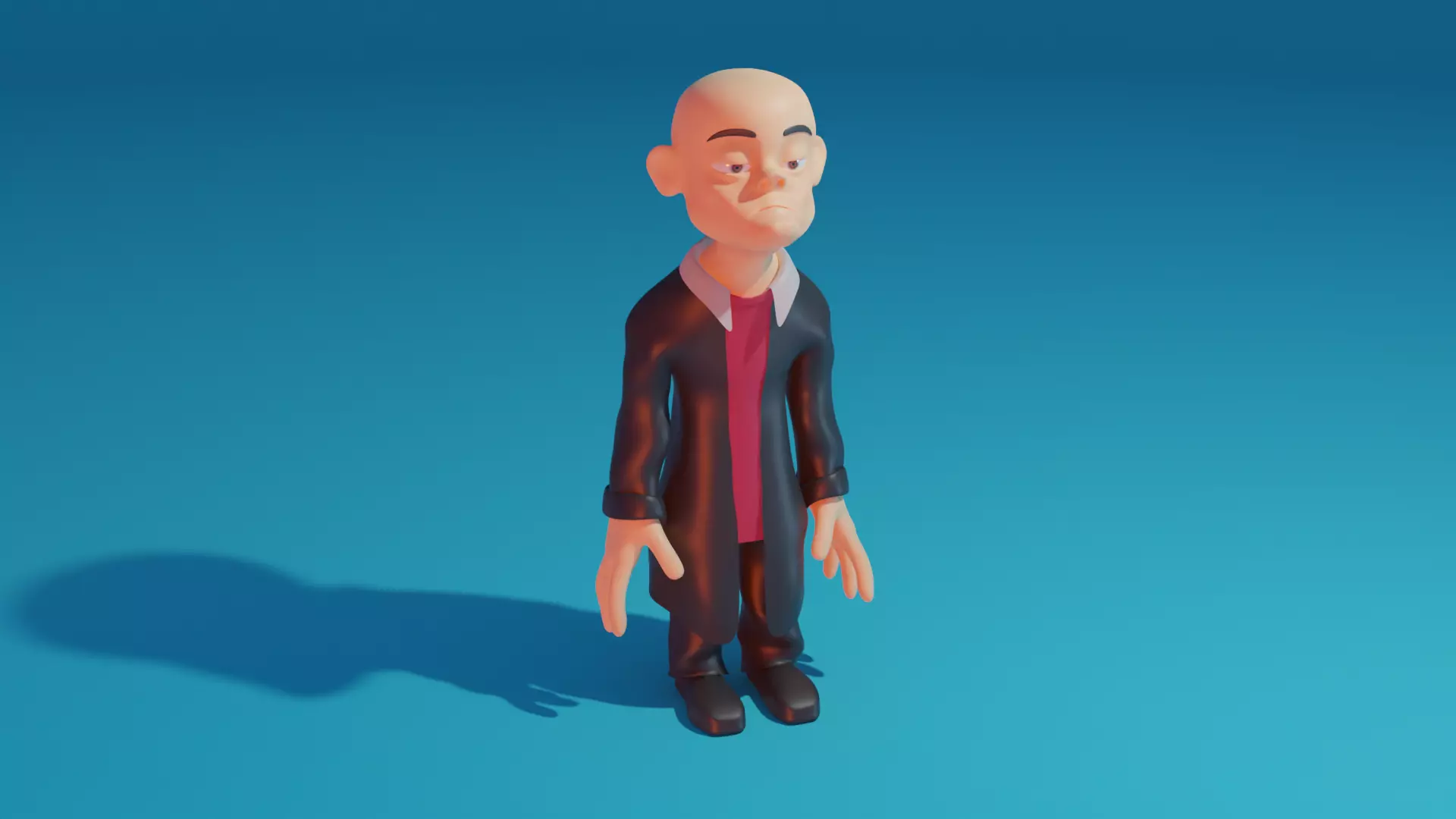 Character animated Low-poly 3D model_0