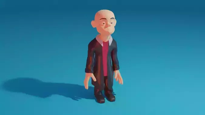 Character animated Low-poly 3D model