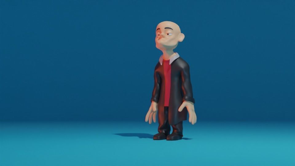Character animated Low-poly 3D model_2