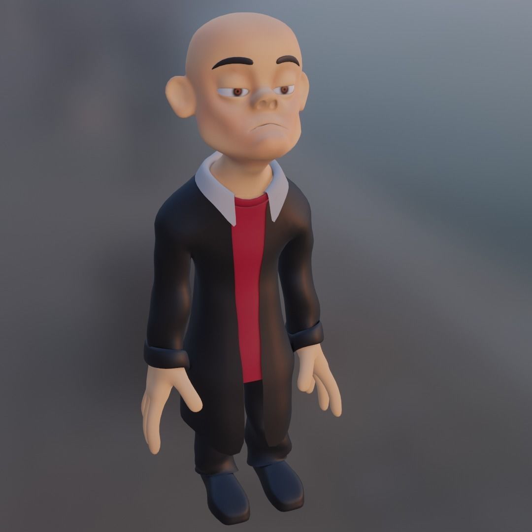 Character animated Low-poly 3D model_10