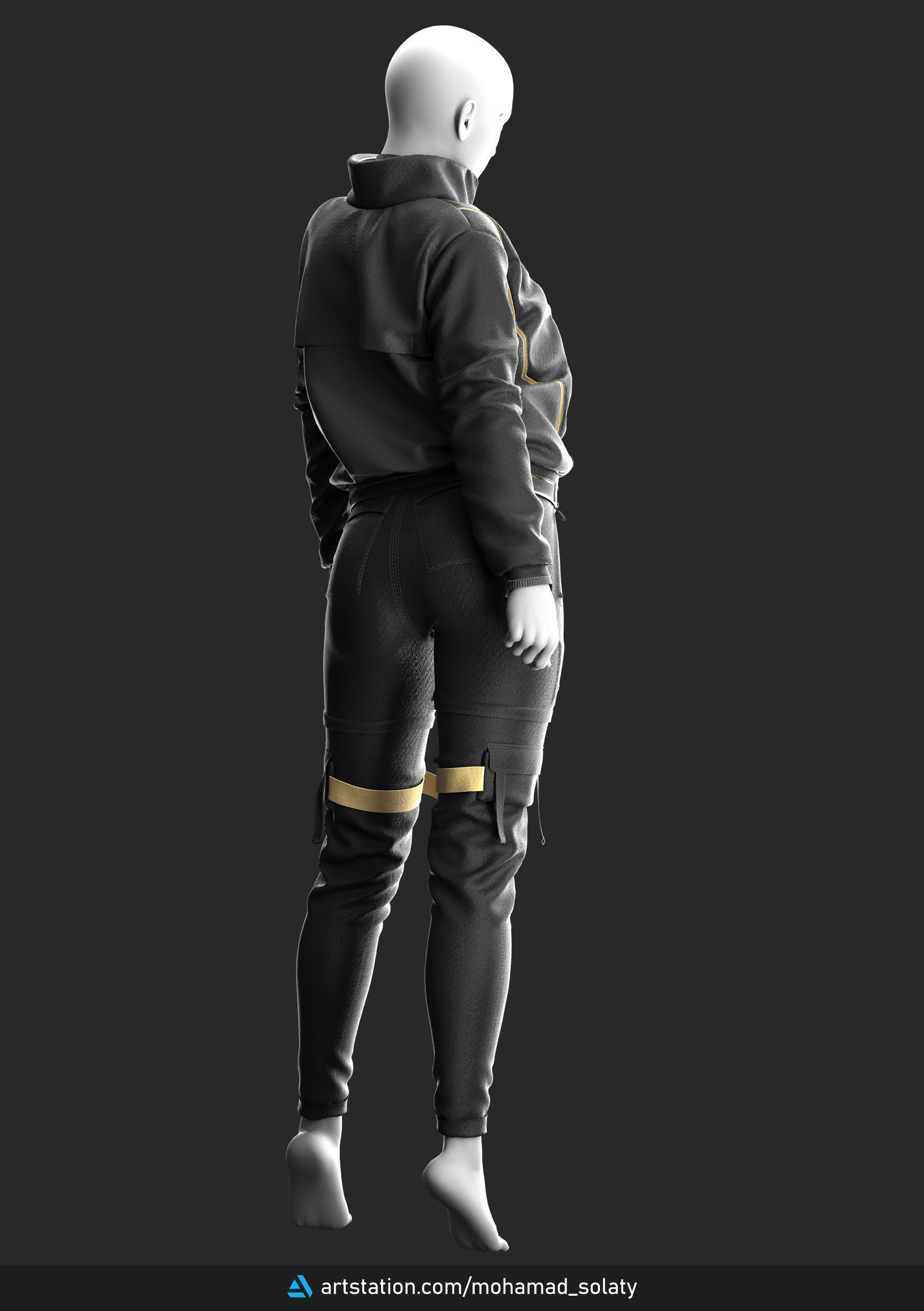 Girls Outfit 7- Marvelous Designer with Video Process 3D model_5