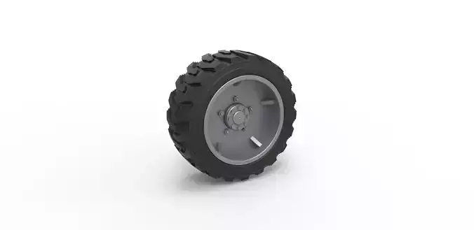 Heavy equipment wheel 2 Scale 1 to 25 3D print model