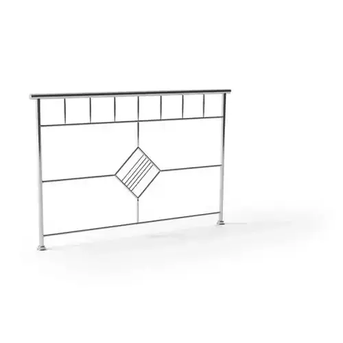 White Patterned Wire Frame Railing