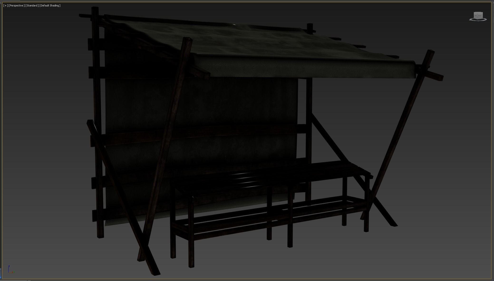 Market Stall Cotton Low-poly 3D model_7