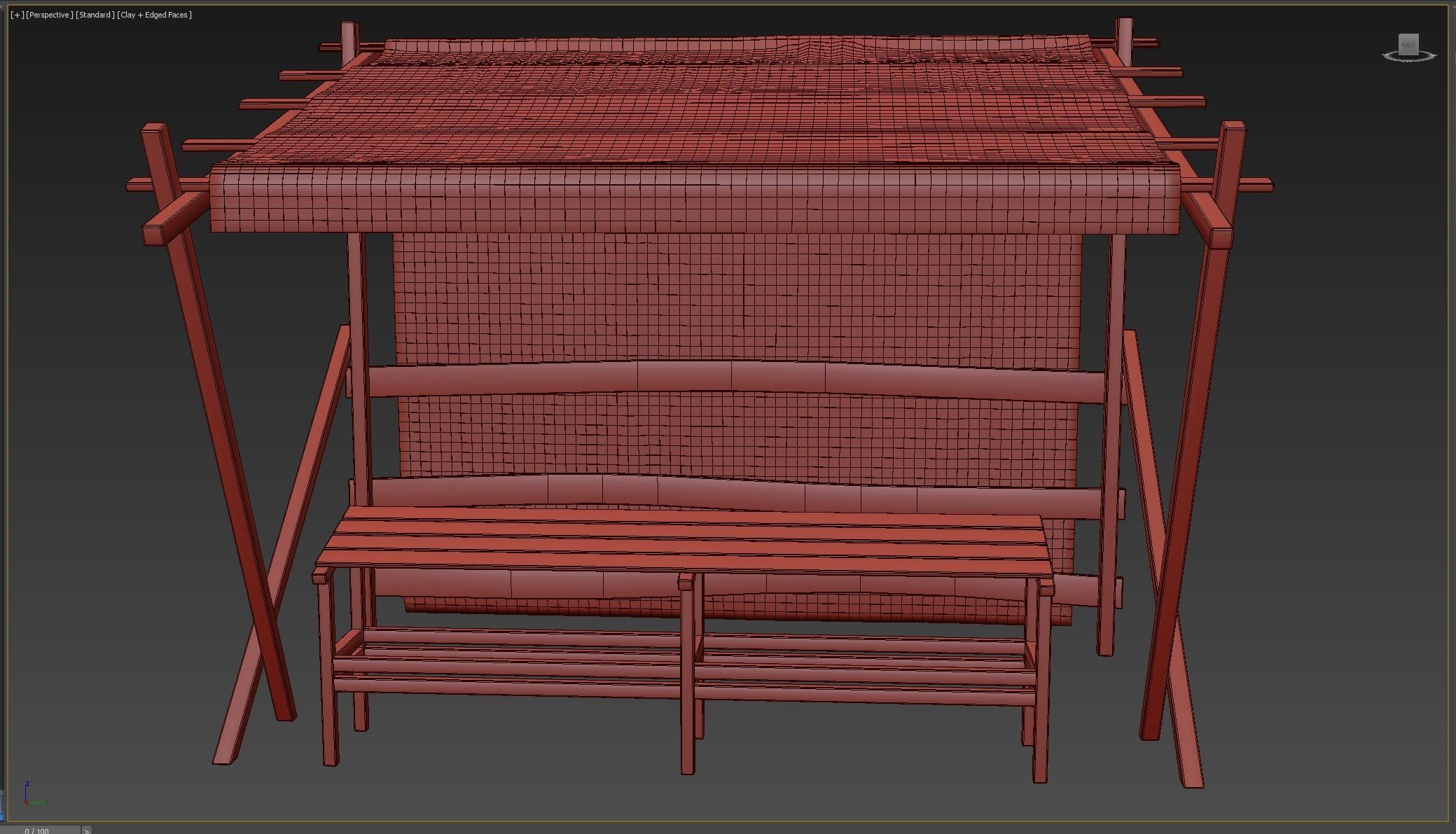 Market Stall Cotton Low-poly 3D model_6