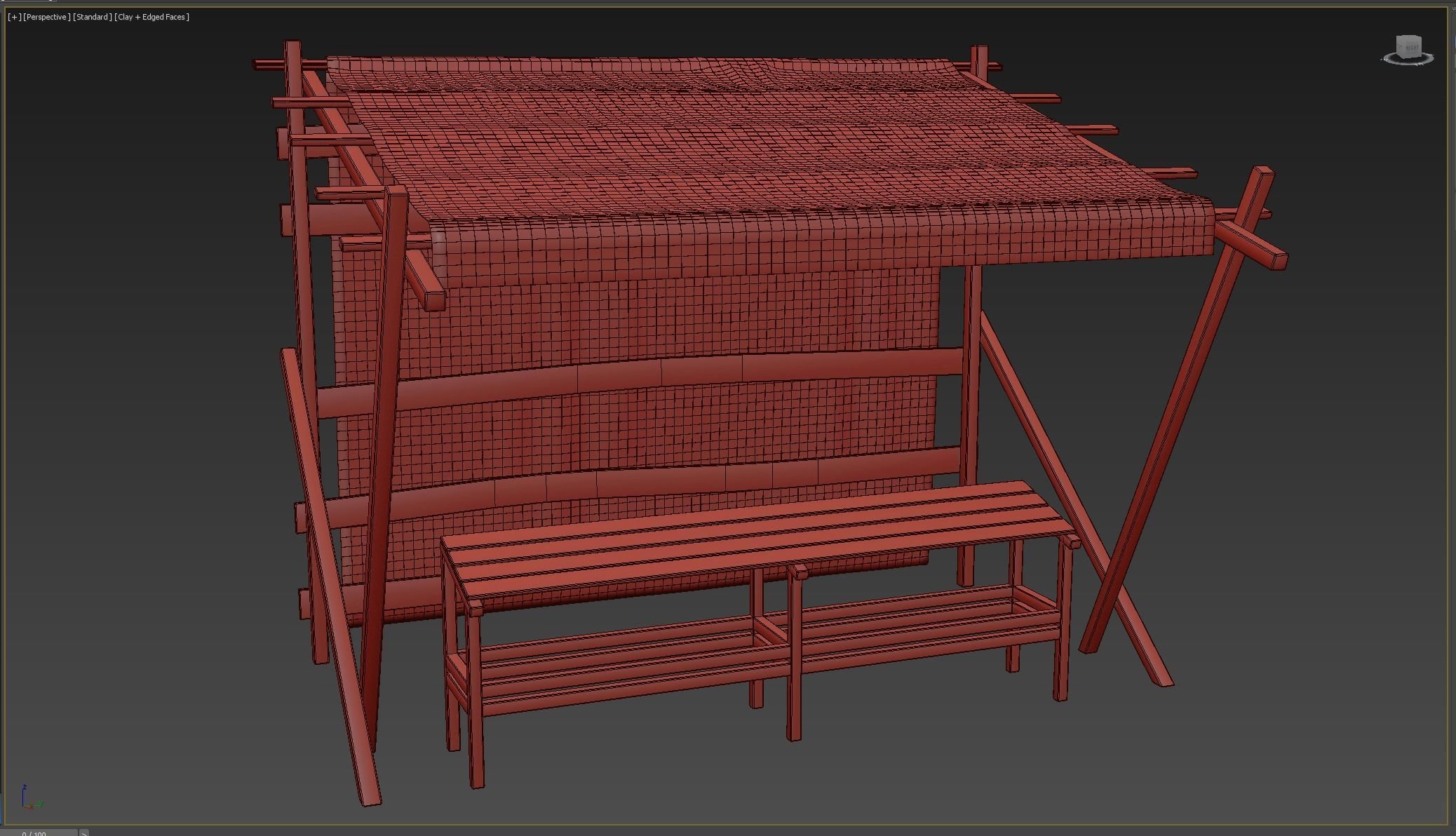 Market Stall Cotton Low-poly 3D model_5