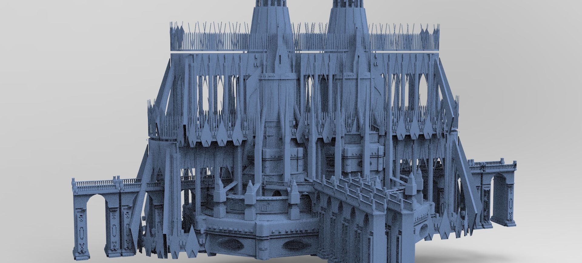Cathedral Palace Baroque gothic Large Grand 2 3D model_1