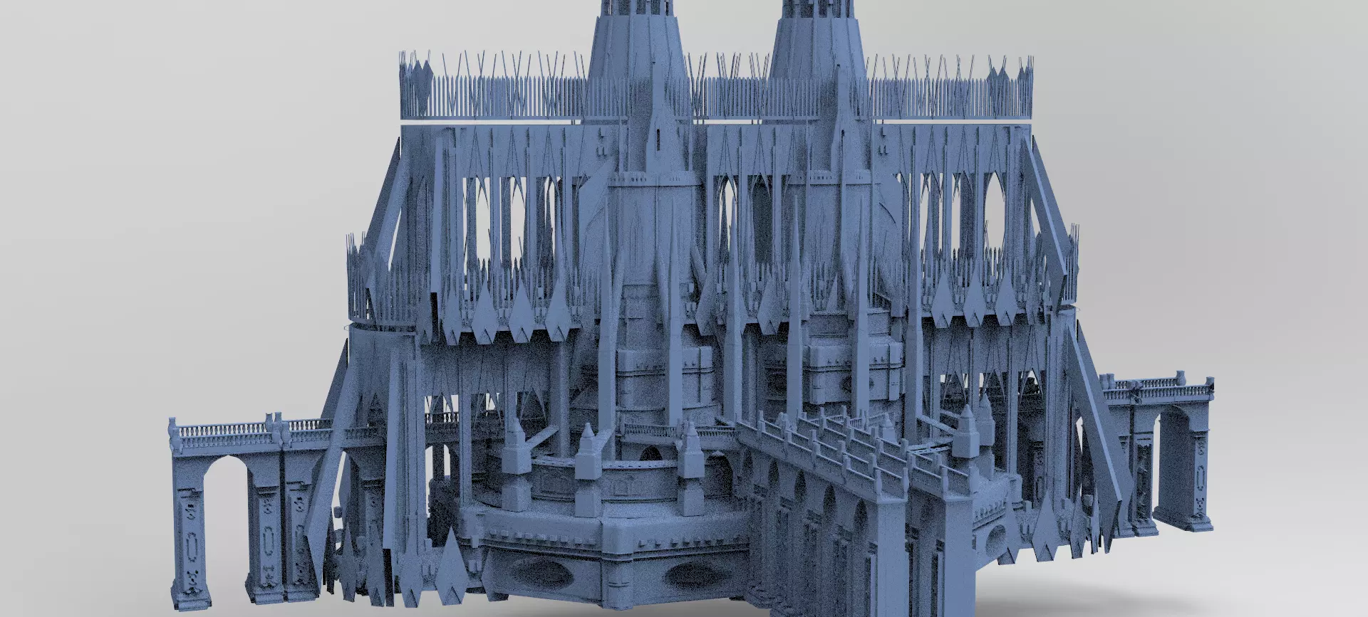 Cathedral Palace Baroque gothic Large Grand 2 3D model_0