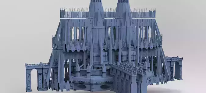 Cathedral Palace Baroque gothic Large Grand 2 3D model