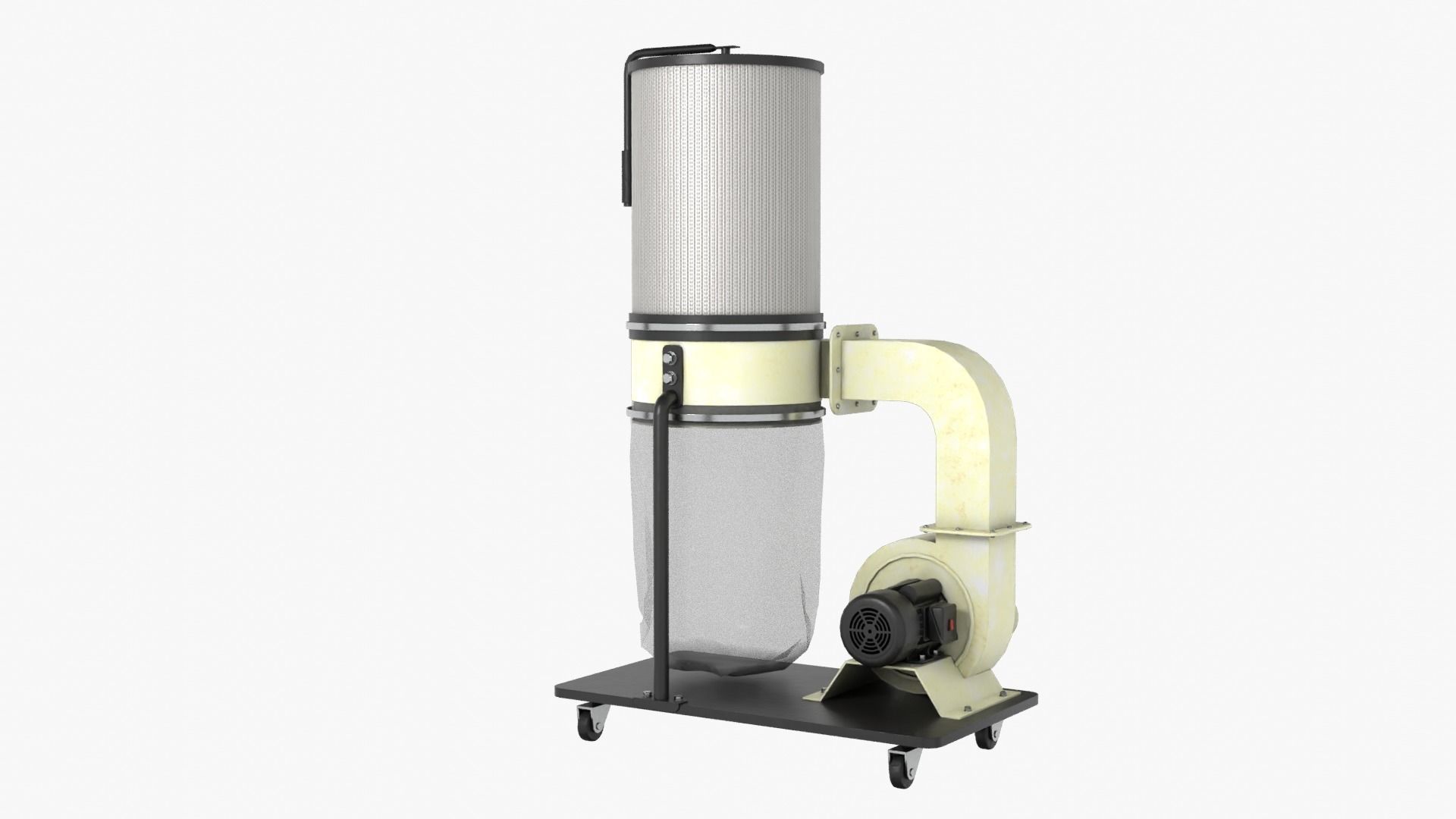 Canister Dust Collector Low-poly 3D model_8