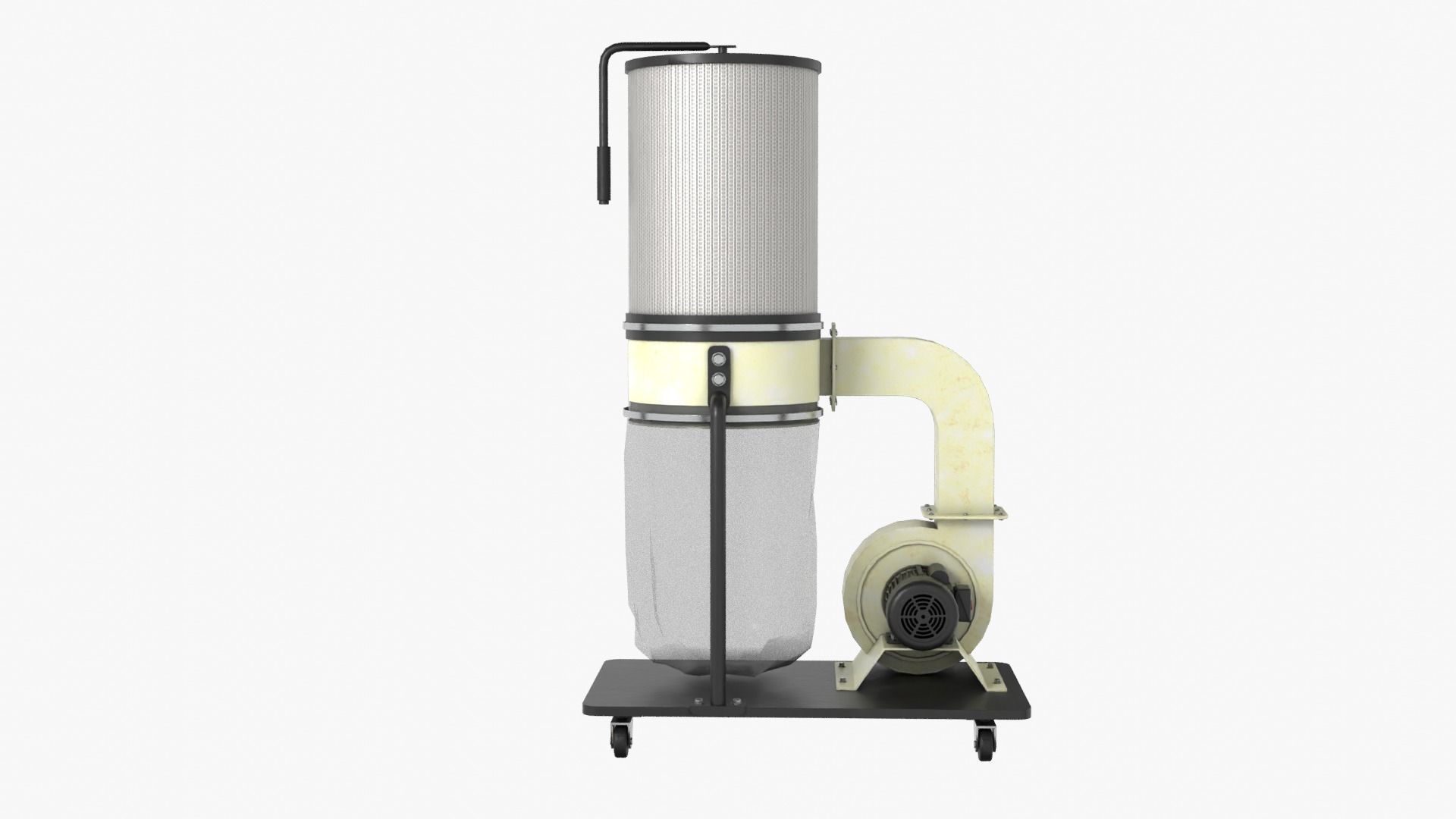 Canister Dust Collector Low-poly 3D model_7