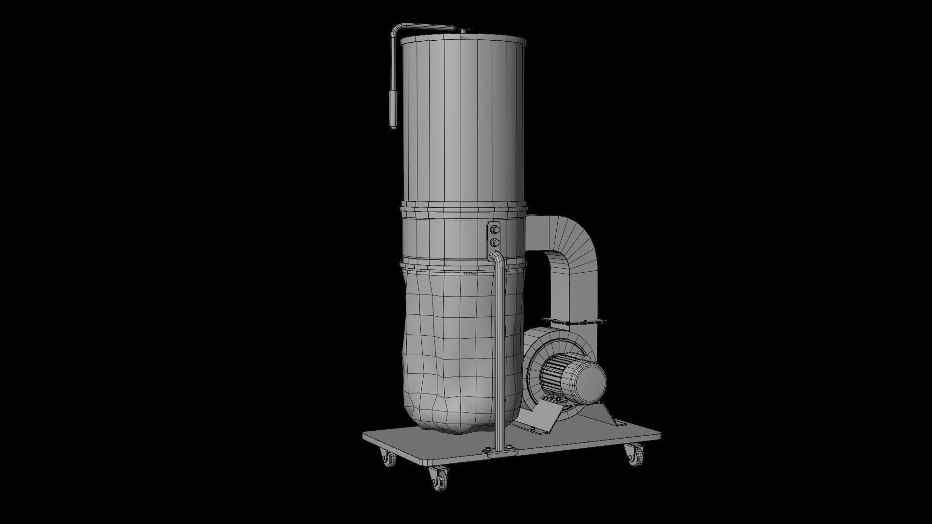 Canister Dust Collector Low-poly 3D model_15