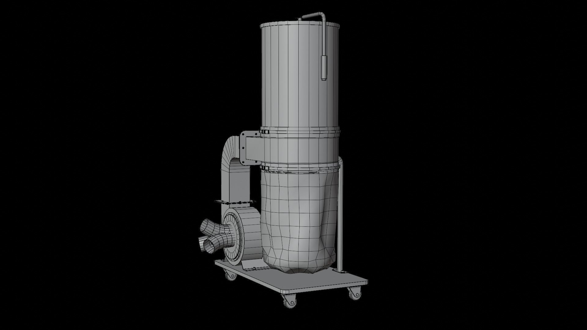 Canister Dust Collector Low-poly 3D model_14