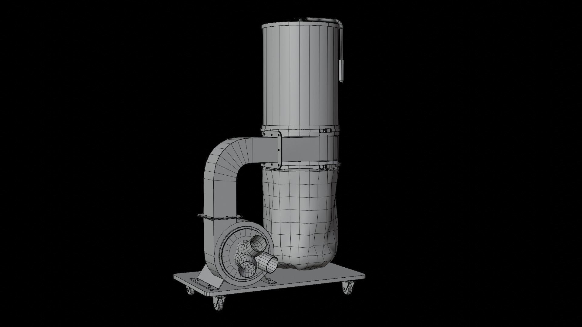 Canister Dust Collector Low-poly 3D model_13