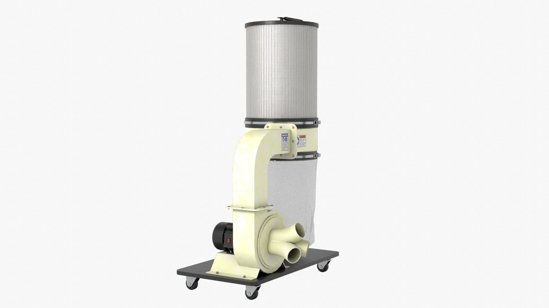 Canister Dust Collector Low-poly 3D model_11