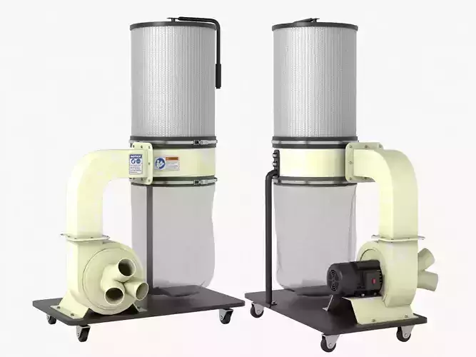 Canister Dust Collector Low-poly 3D model