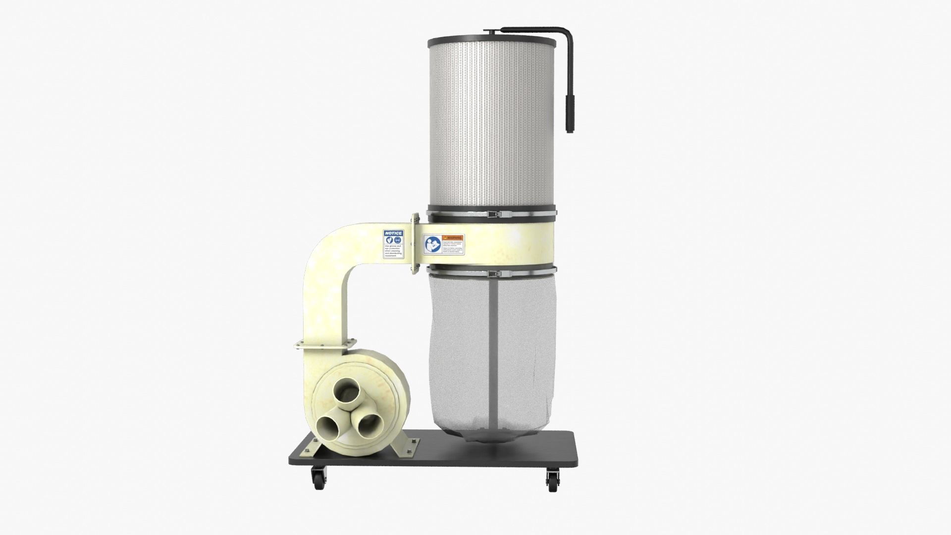 Canister Dust Collector Low-poly 3D model_1