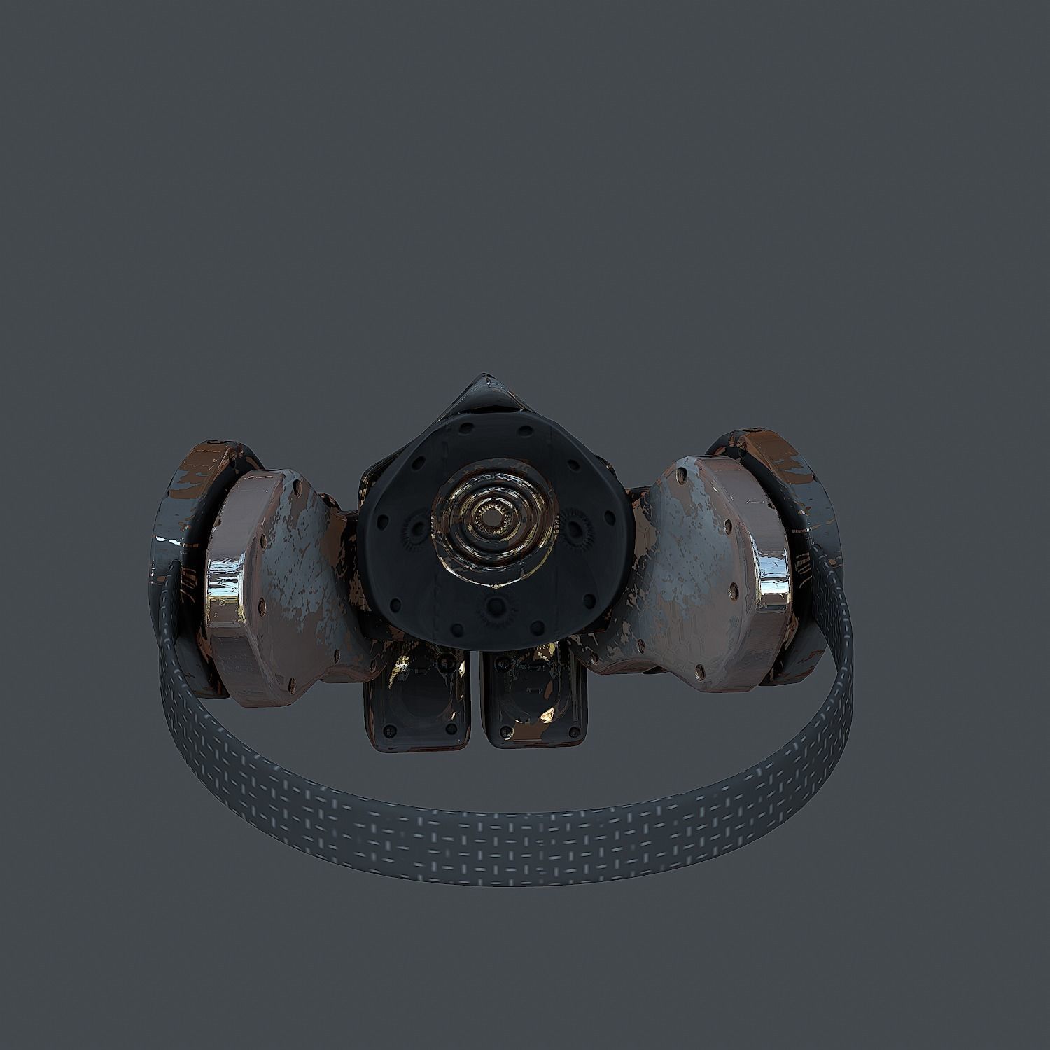Gas mask helmet 3d model scifi Low-poly Low-poly 3D model_9
