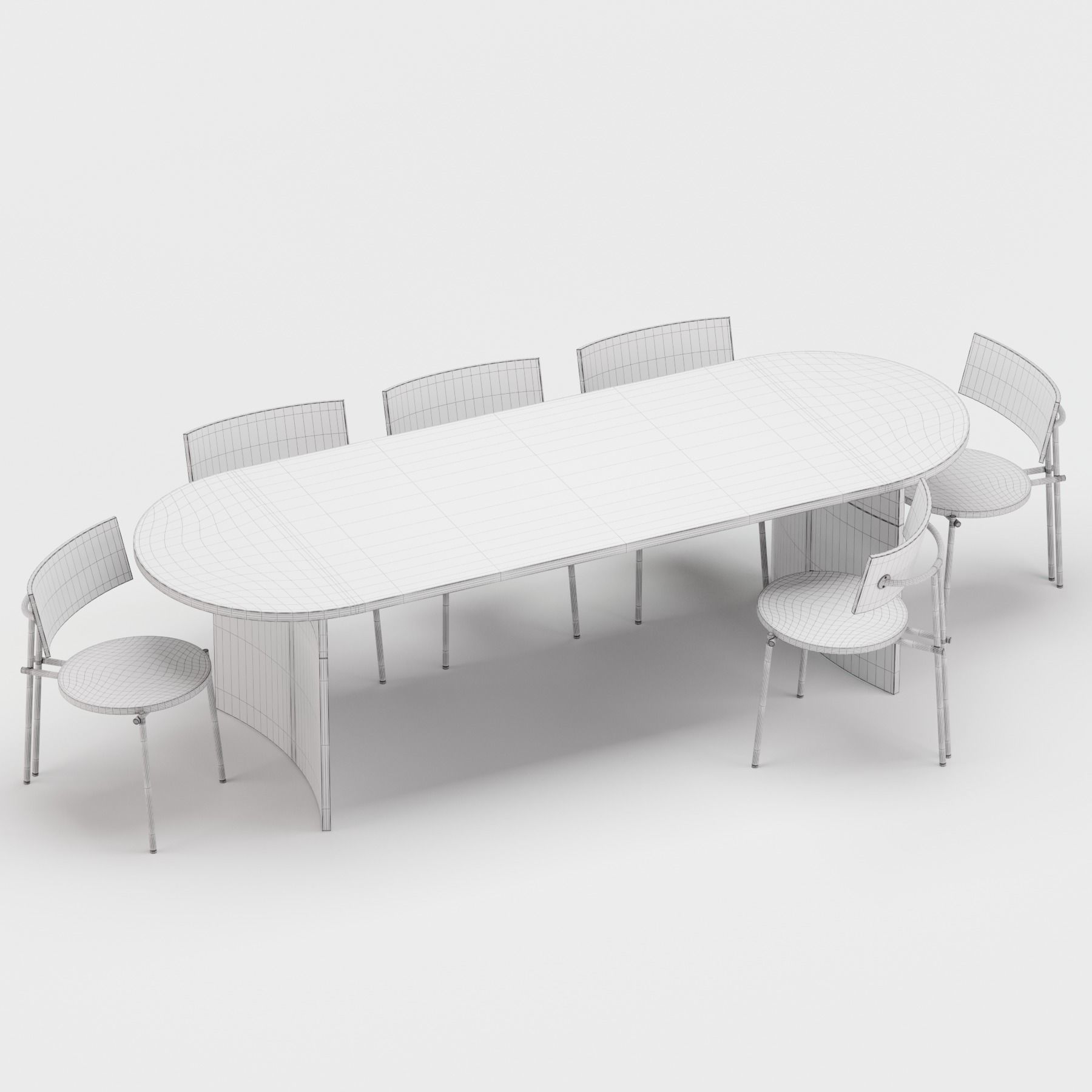 Dining set by Tamo 3D model_4
