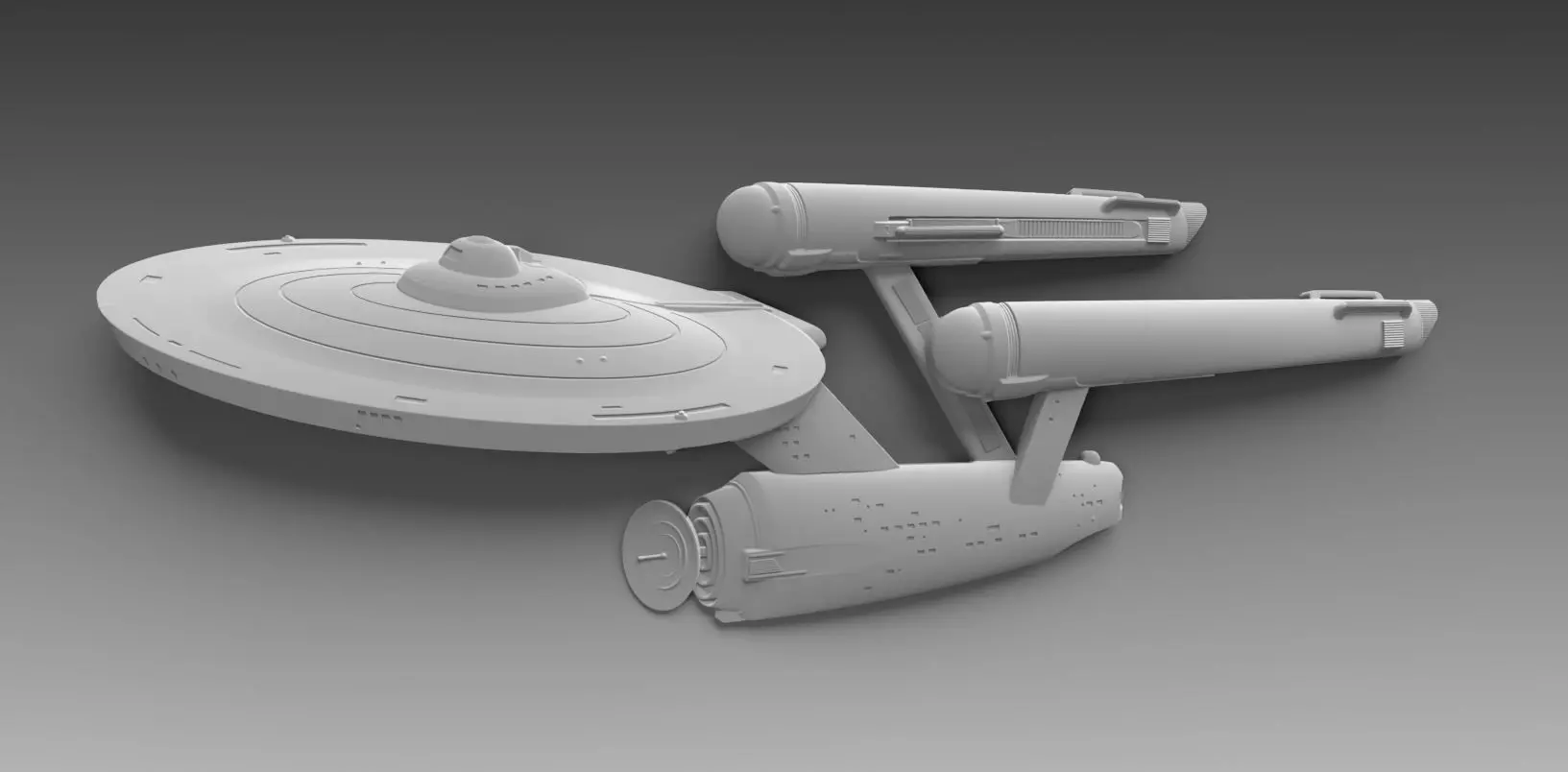 NCC1701 Enterprise Bass relief 3D print model_0
