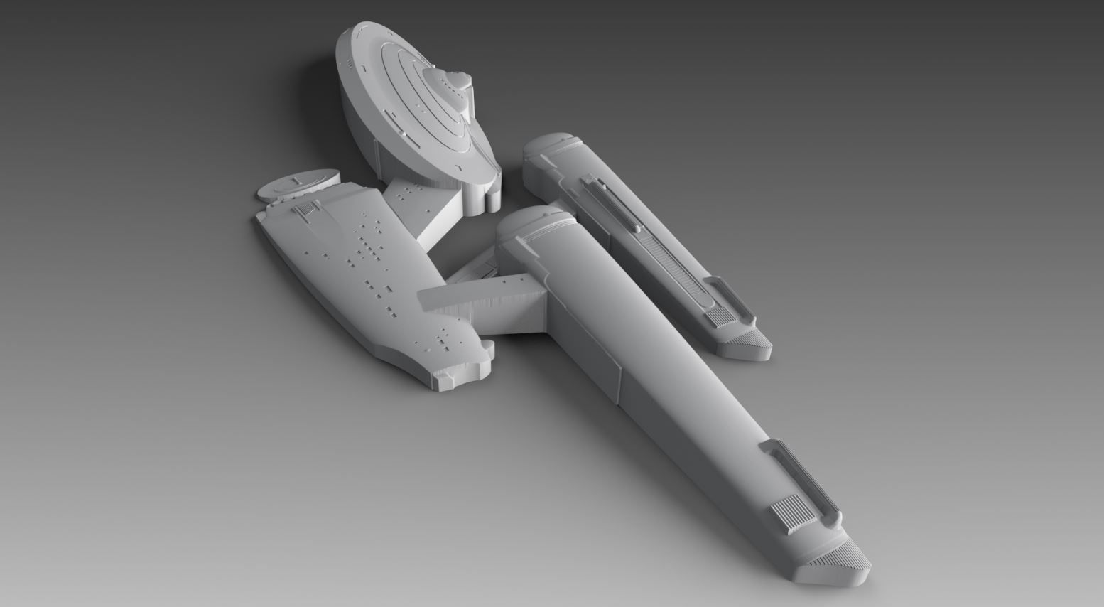 NCC1701 Enterprise Bass relief 3D print model_4
