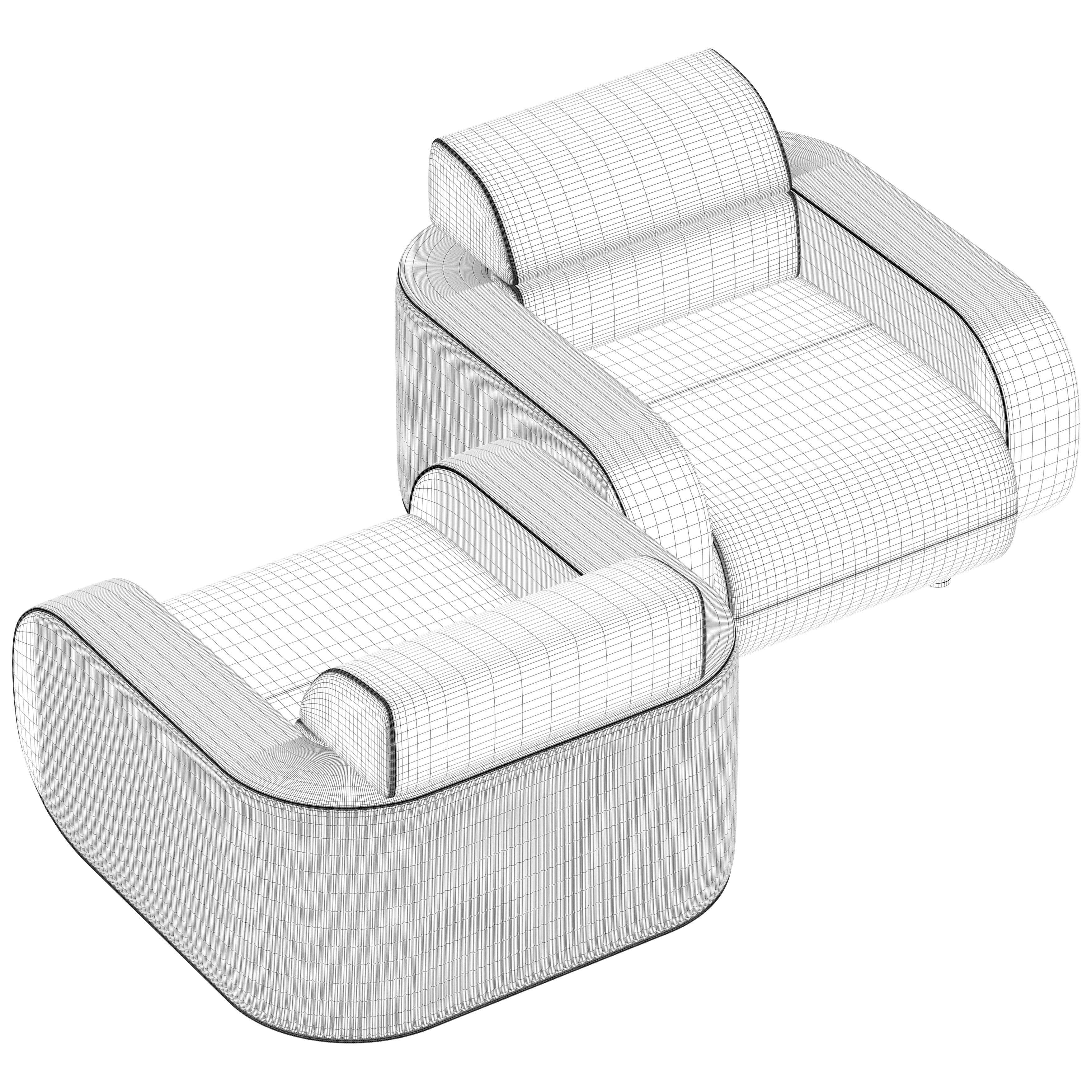 Rollins Armchair 3D model_5