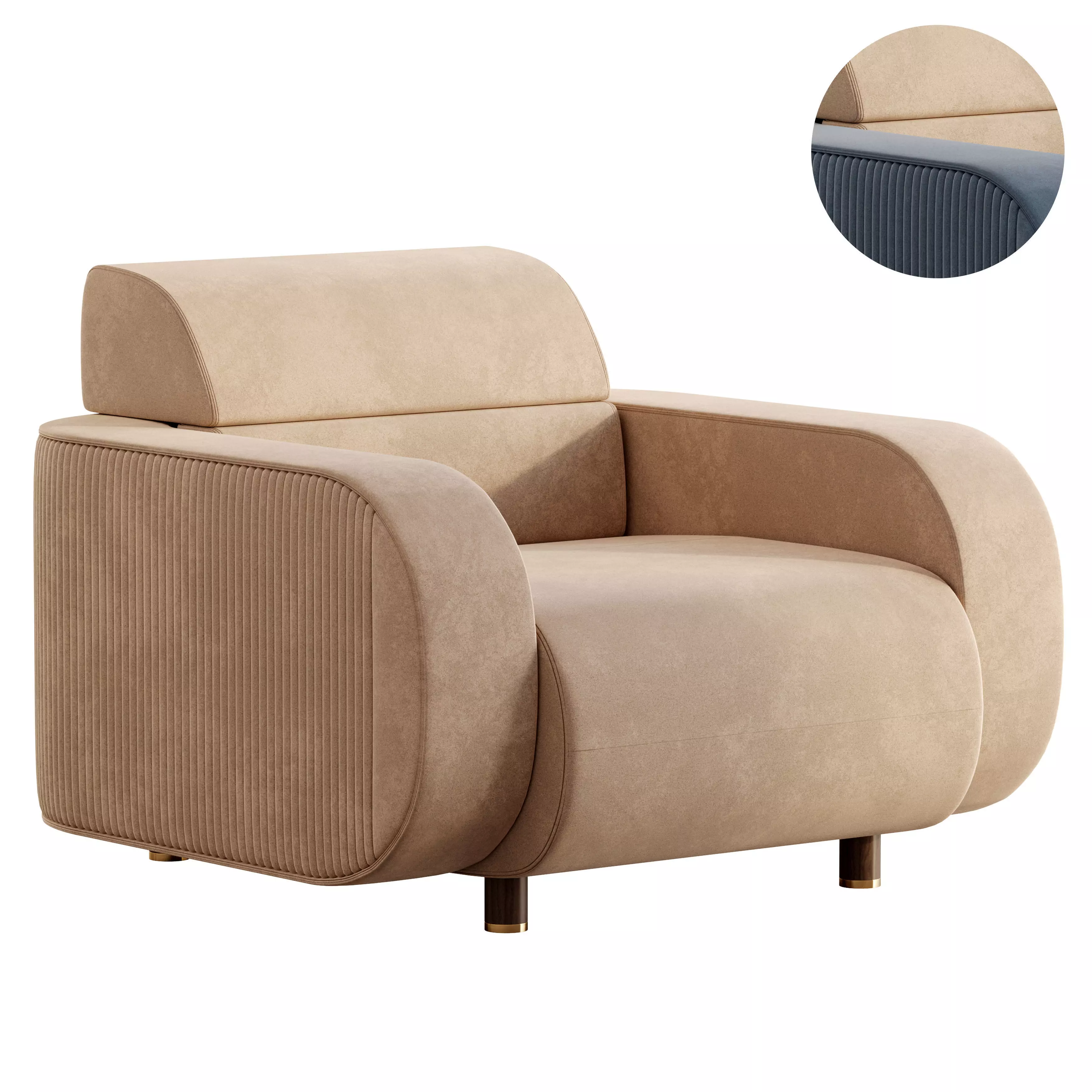 Rollins Armchair 3D model_0