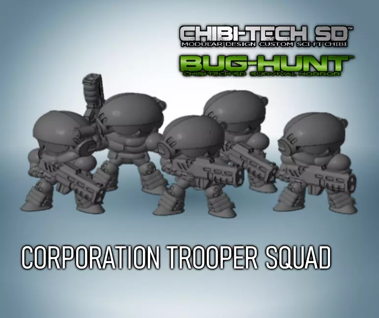 CHIBI-TECH SD - CORPORATION TROOPER SQUAD 3D print model