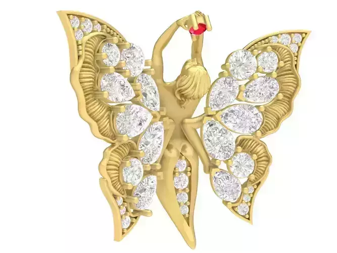  Butterfly Fairy Pendant 3607