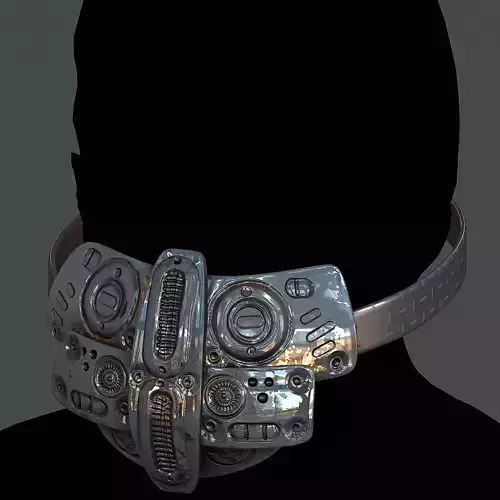 Gas mask helmet 3d model scifi Low-poly