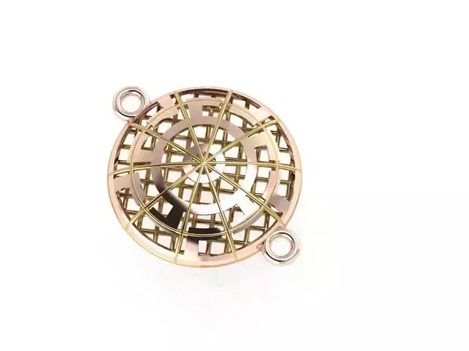 pendant15 rose gold plated sterling silver compass charm