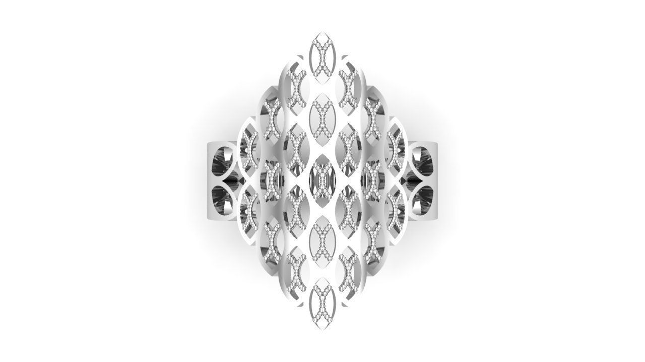 Fashion ring Free 3D print model_3