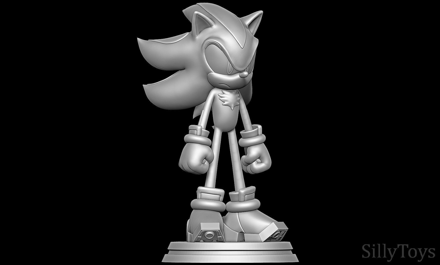 Shadow the Hedgehog  3D print model_7